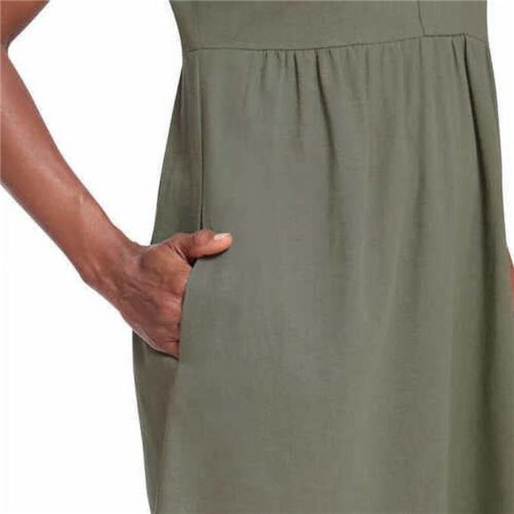 Briggs Womens Long Dress Dusty (Olive, X-Small) - Picture 4 of 5